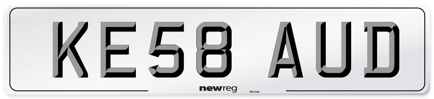 KE58 AUD Number Plate from New Reg